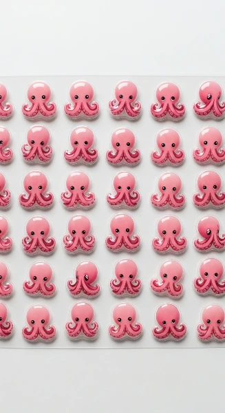 タコのぷっくりシール