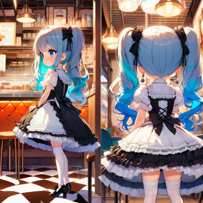 かわいい青髪さん