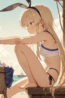 海辺のバニー