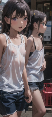 街を散策する少女
