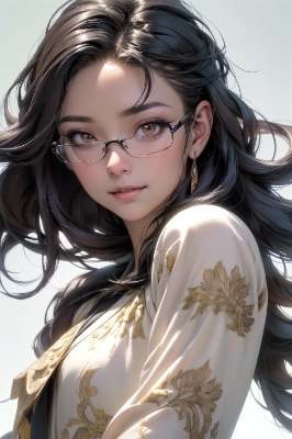 woman wearing glasses