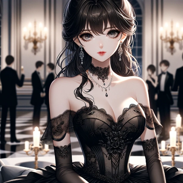 舞踏会　黒いドレス