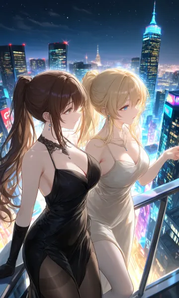 NYの夜景を2人で