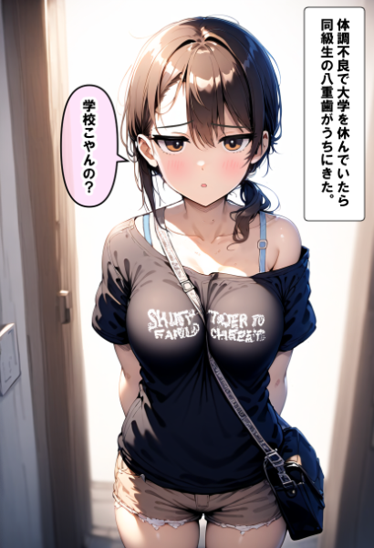 体調不良で休んでたらうちに八重歯が来た。