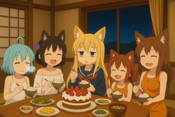 夕方から寝不足で夜ごはんに挑む多種族