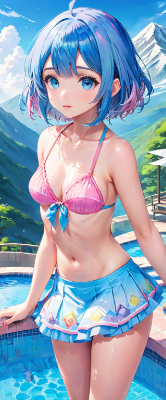かわいい青髪さん