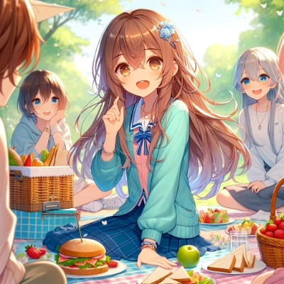 友達とピクニック