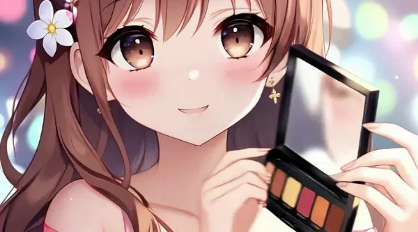 このアイシャドウパレット、自撮り機能付いてるんですよぉ～ミ☆