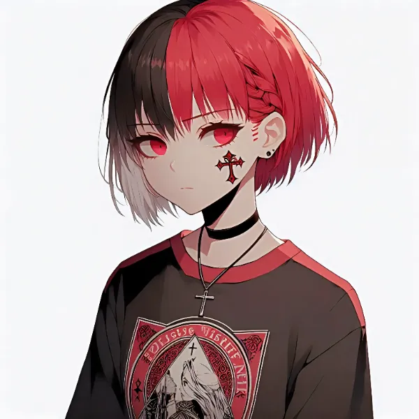 私は、シスターなので、顔に十字架のタトゥー入れたわ🎵