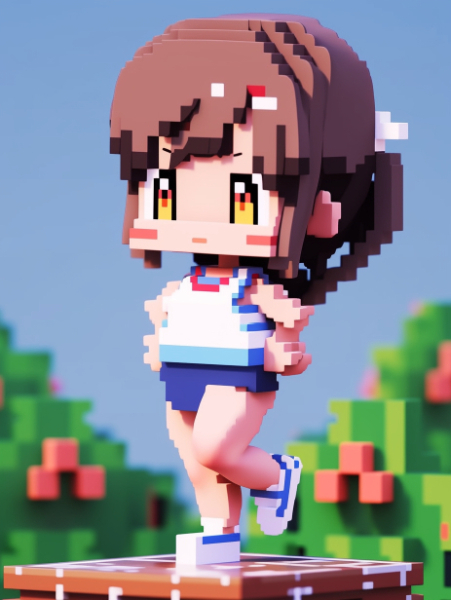 No.1551 ドット3Dガール✕スポーツガール