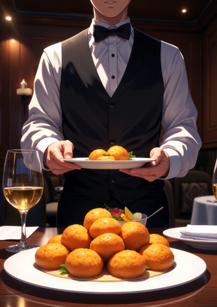 当店自慢のコロッケにございます