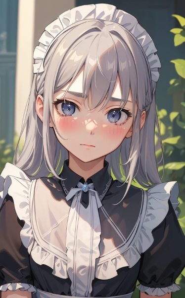銀髪メイド