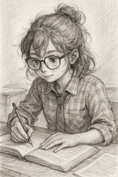 メガネ少女の秘密のノート