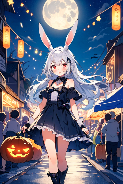 うさ耳の少女はハロウィンへとでかけます