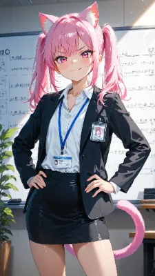 モンスター社員-くっそ生意気なメスガキ猫ちゃんをワカラセてやった♂