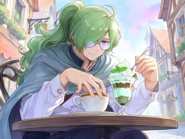 チョコミントパフェ