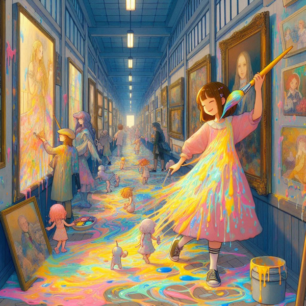 絵画展でやりたい放題