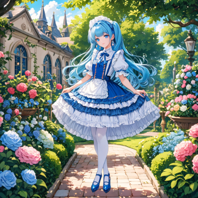 お嬢様と庭園