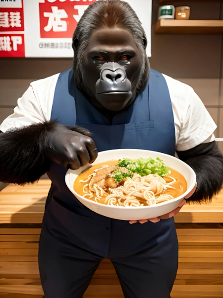 ゴリラーメン、お待ち！