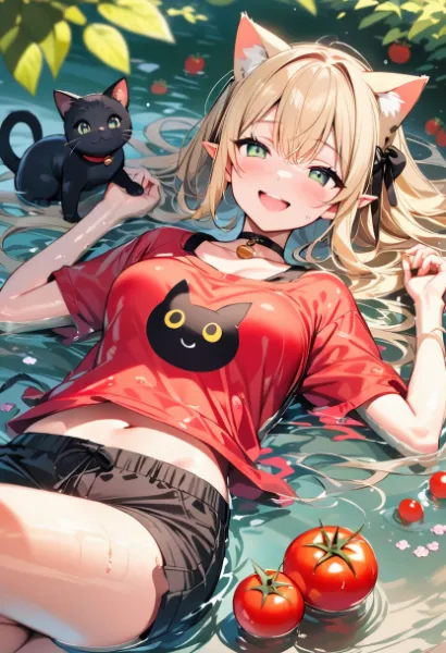 冷やしトマトと冷やしエルフ