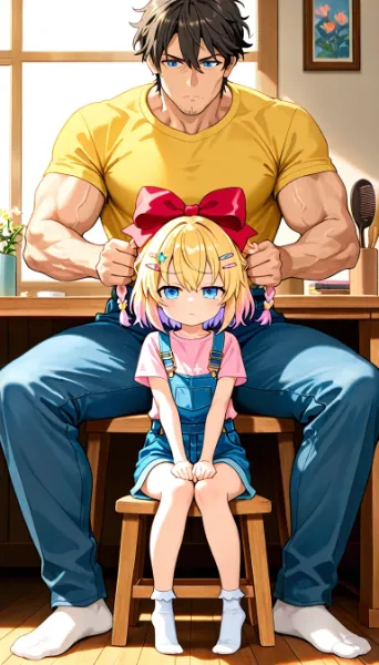 娘の髪型なんてわかんねーな