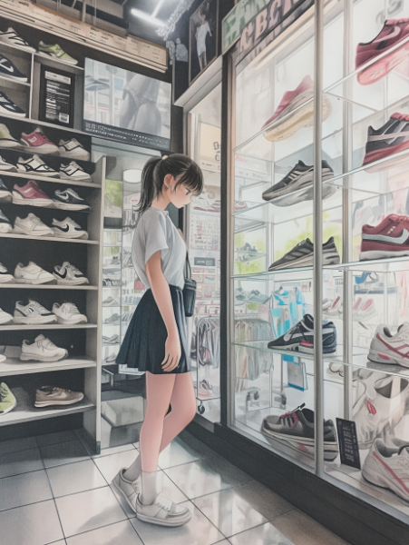 No.1609 シューズショップと女の子