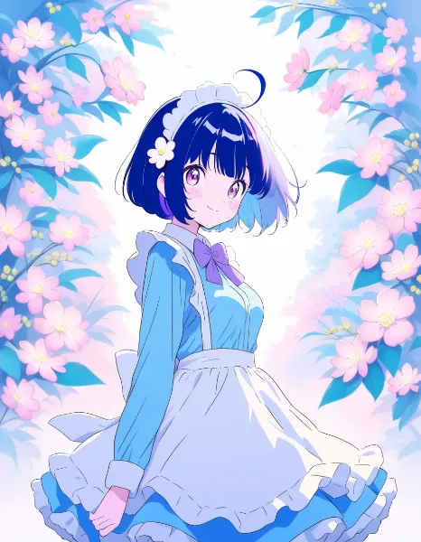 パステル風メイドさん