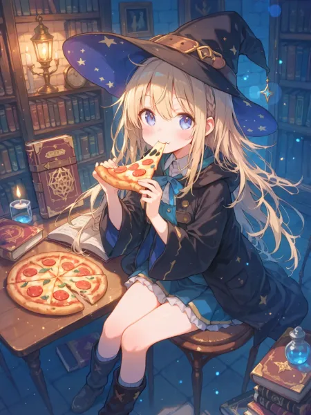 深夜の魔法学習のお供に