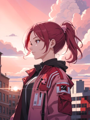 red ponytail