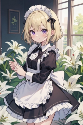 メイド服と百合
