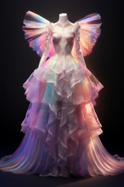 虹をまとうドレス