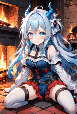 悪魔も暖房あたりたいもんっ