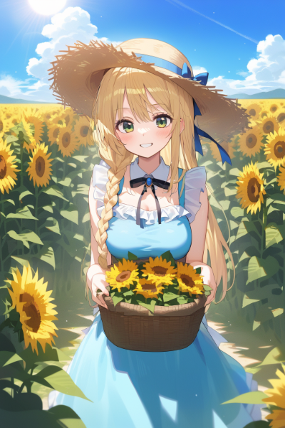 青いワンピース