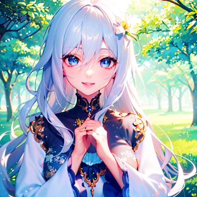 美しい銀髪少女