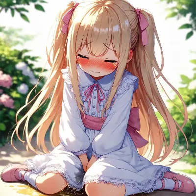 おもらしする少女