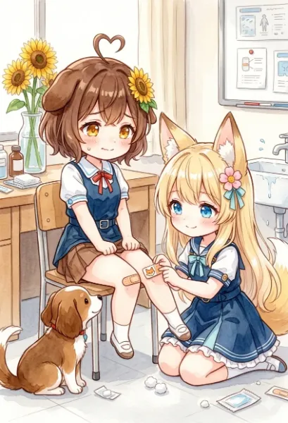 ばんそうこうペタリ