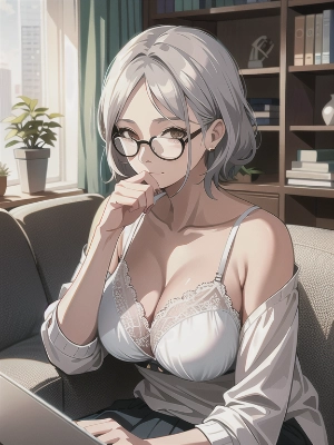 眼鏡の女性