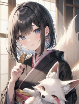 和装少女とお狐様