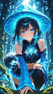🐺🍄 ウル子「おお！これ光ってるぞ！」本人までキノコになってて草