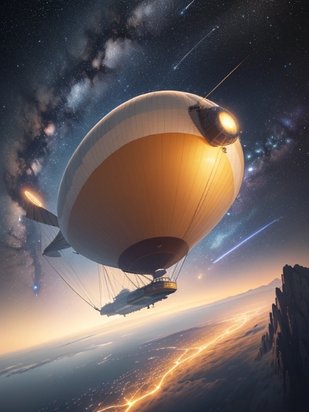星空の飛行船