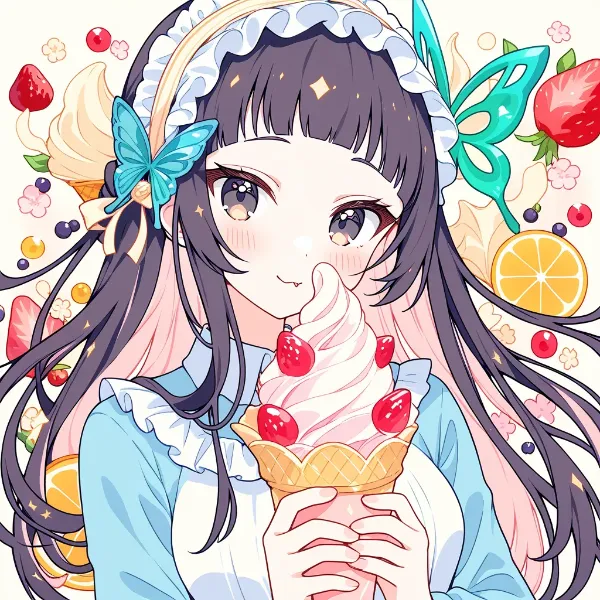 イ〇スタ映え用の写真風　～アイスクリーム～