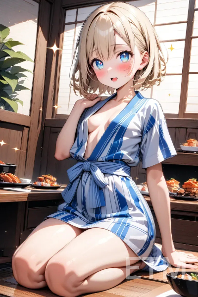 温泉旅行　晩御飯　三女編