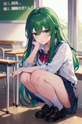 しゃがみふともも1人