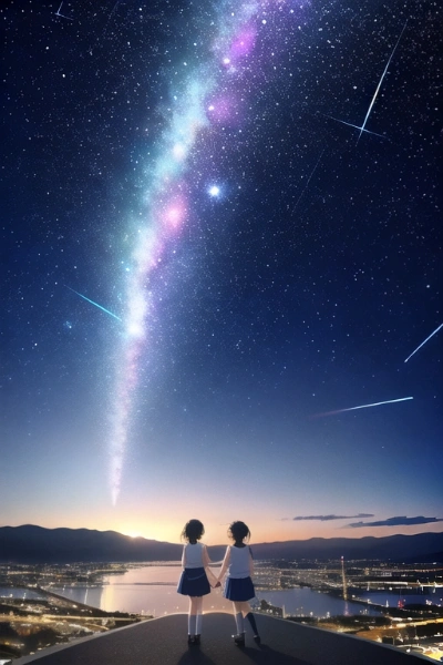 星空の下に