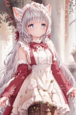 銀髪のメイドさん