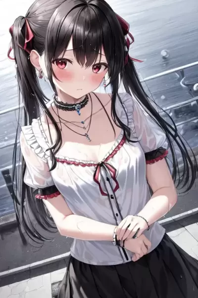 濡れた黒髪ちゃん