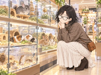 デパートのペット売り場
