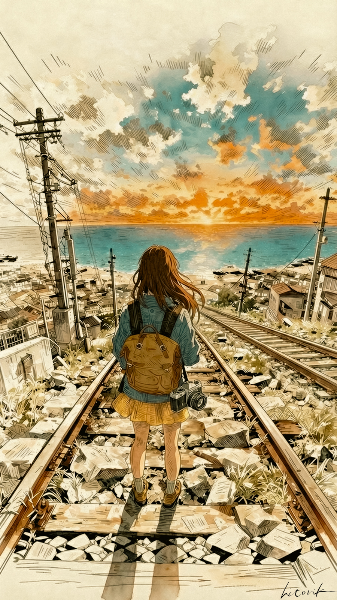 きっと、今日がいちばん綺麗な夕日／スマホ壁紙アーカイブ