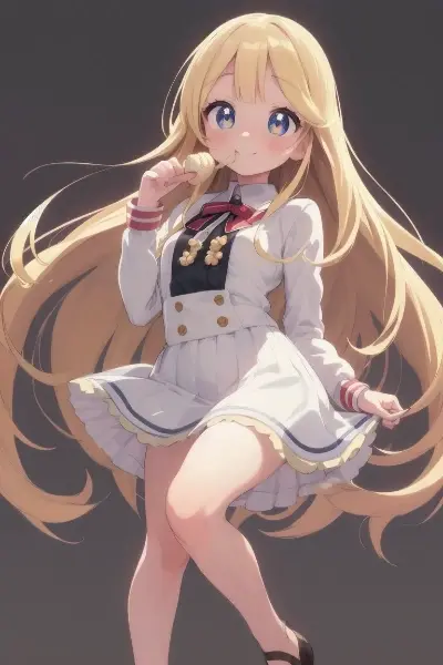 シュークリームを頬張る金色の髪の少女