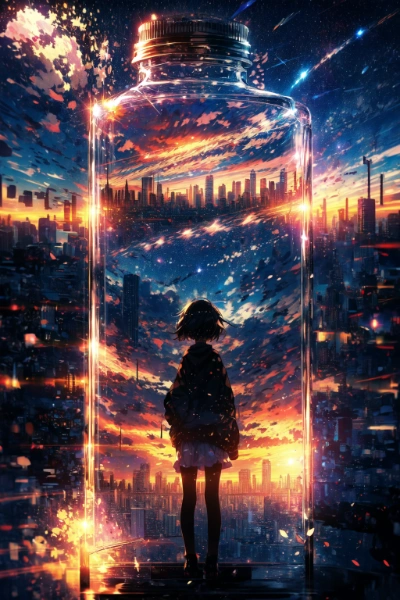 瓶と幻想的世界